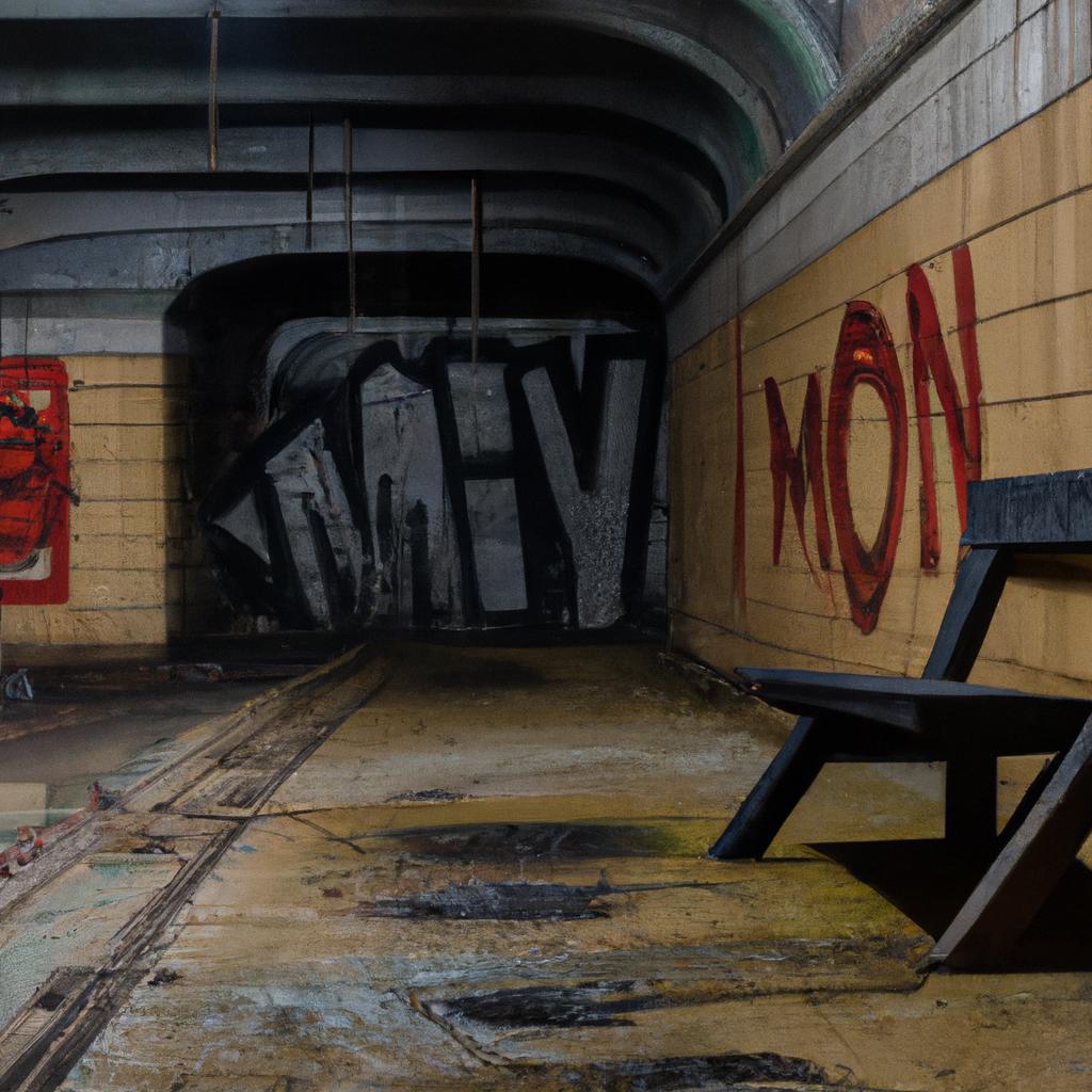 The abandoned subway in Cincinnati is now a desolate and eerie place.