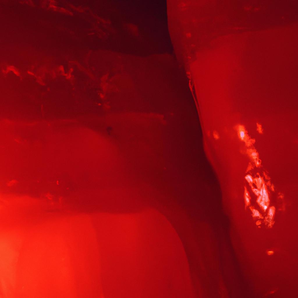 The deep red hue of the blood glacier ice is caused by iron oxide
