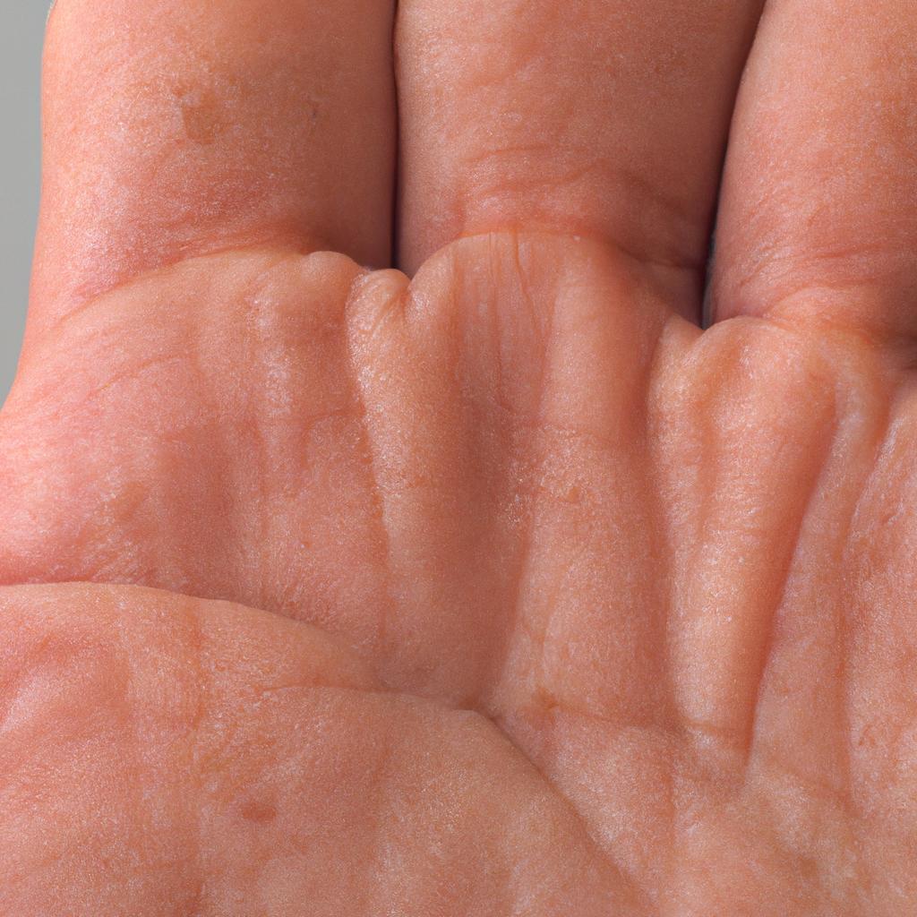 The skin on the hands can become hard and thick in cases of stone hands.