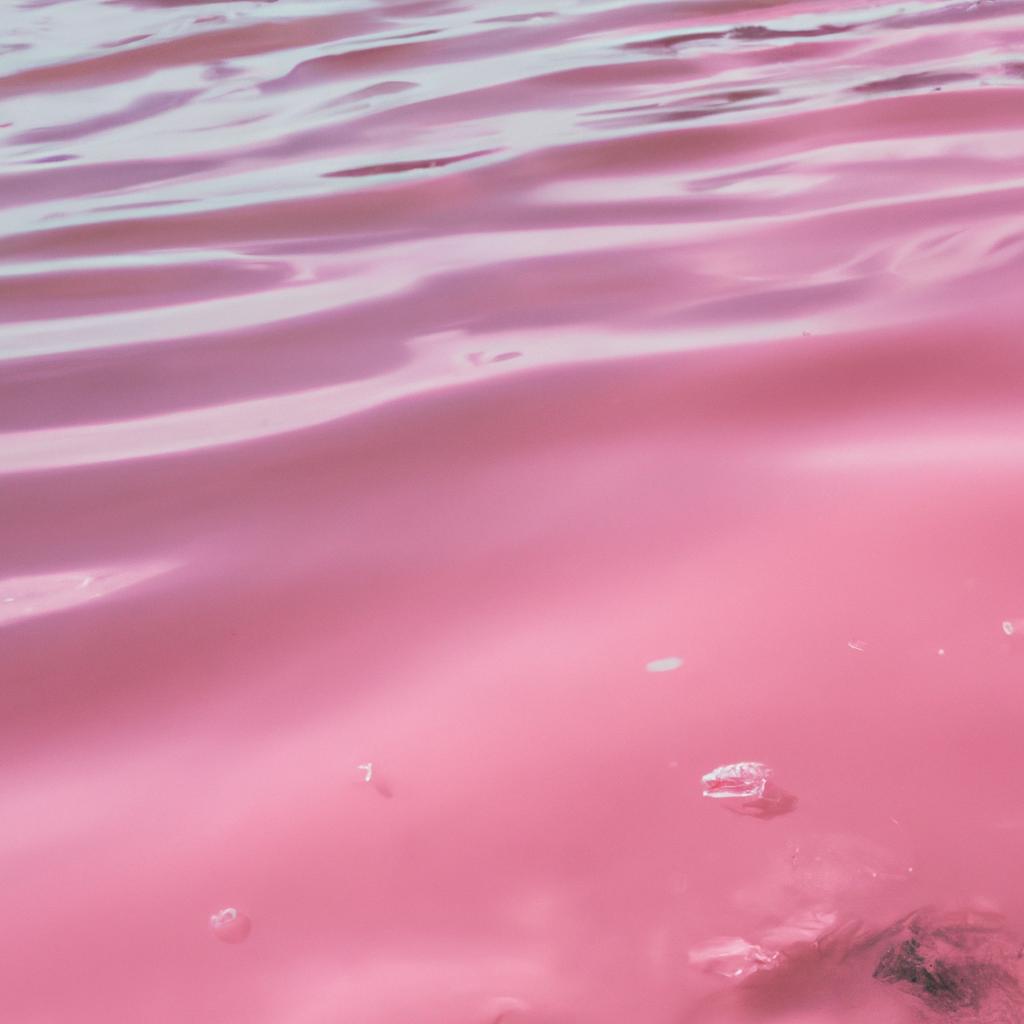 The vibrant pink color of the Pink Lake, Australia