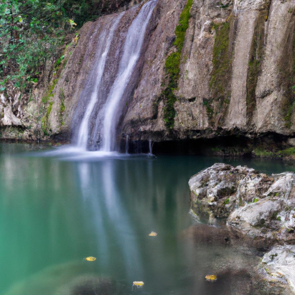 Experience the Beauty of Nature at Salento Natural Pool's Cascading Waterfall
