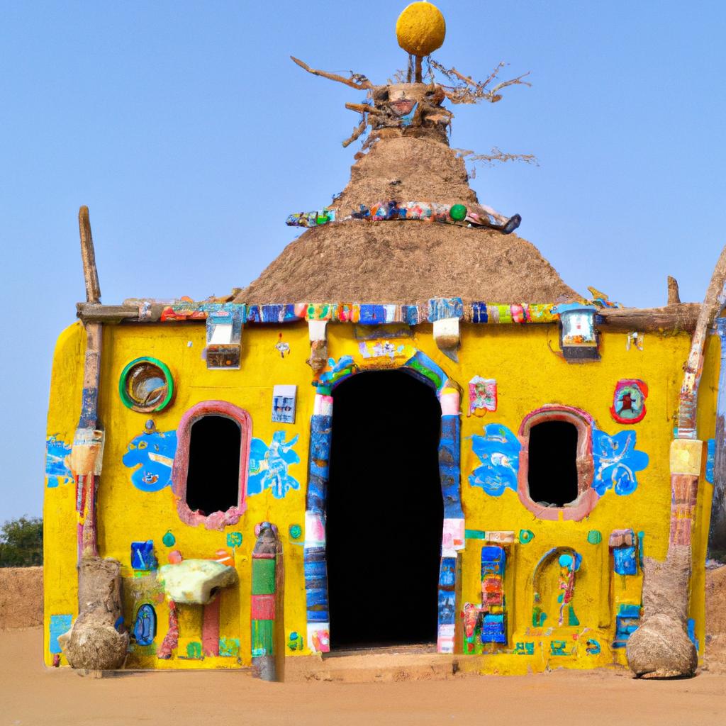 Colorful Burkinabe house