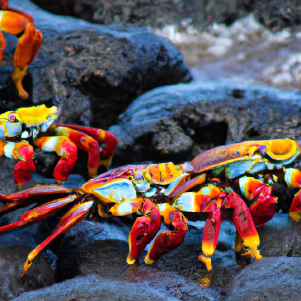 The Galapagos Islands are home to a wide variety of unique and colorful crab species