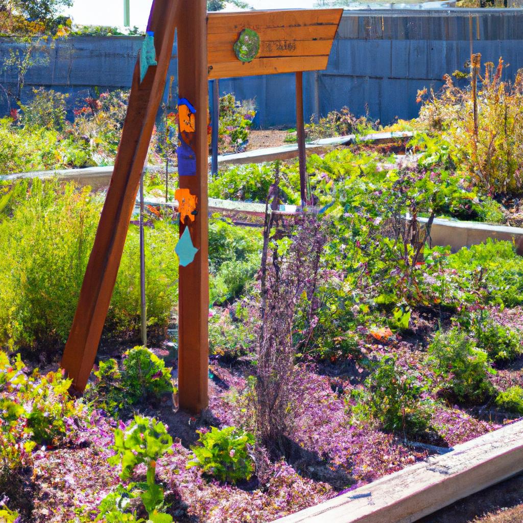 A community garden with diverse plant species and interactive displays is a modern-day example of garden history.