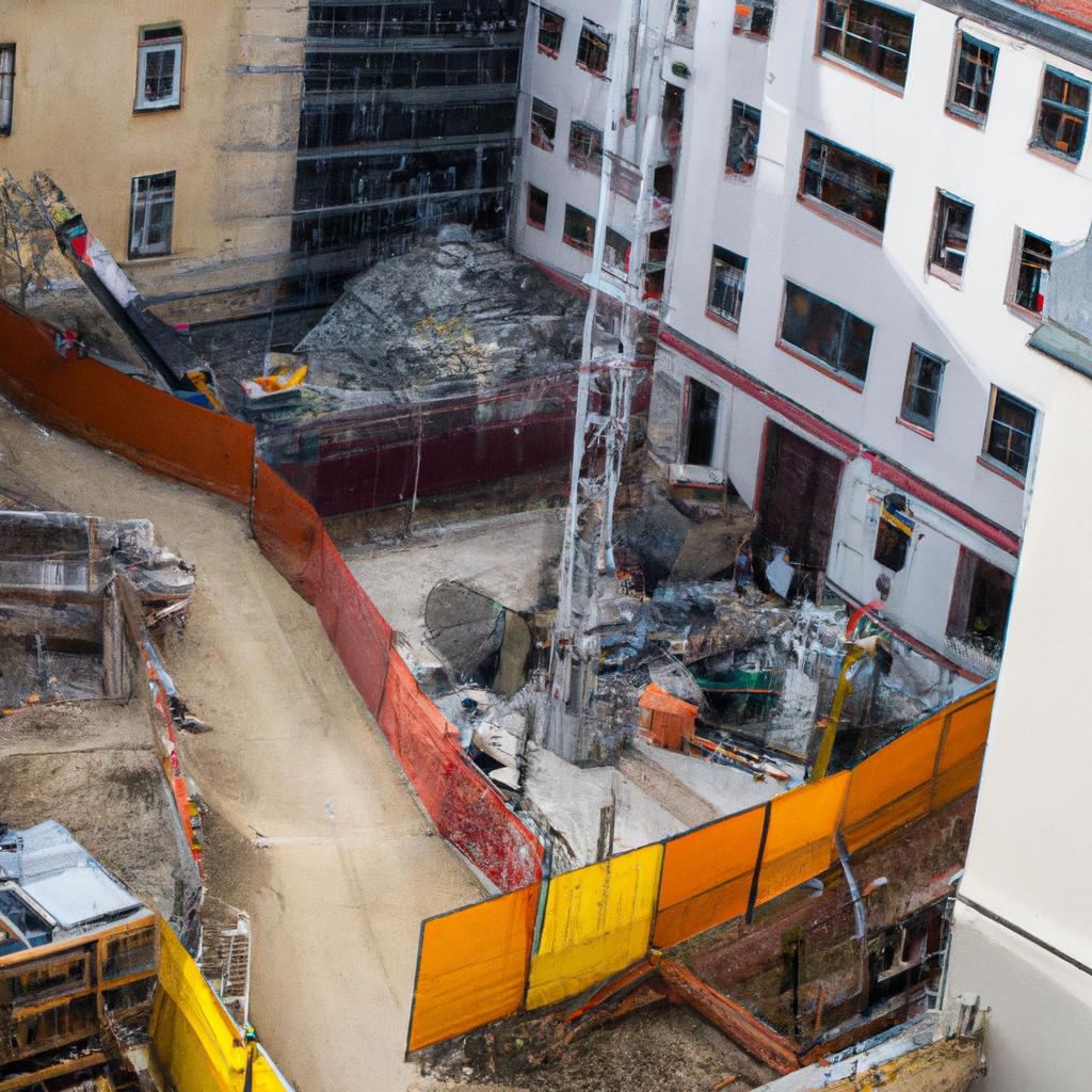 With limited space available, construction in Prague's urban center can be a challenge