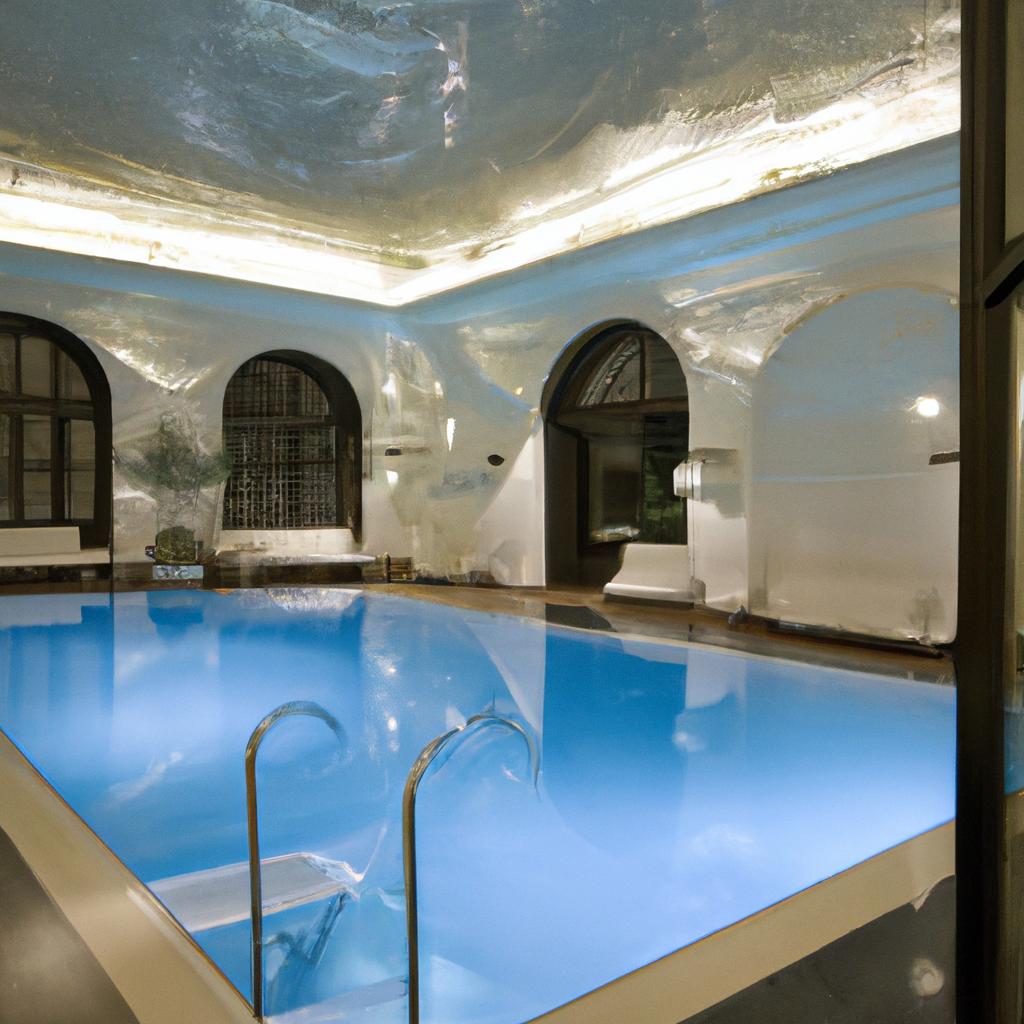 Escape the hustle and bustle of the city and indulge in the serenity of this indoor swimming pool