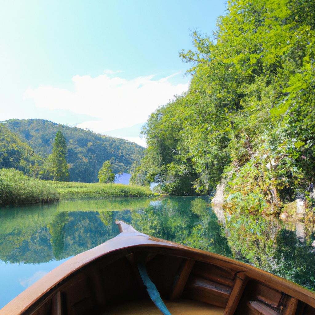 Enjoy a serene boat ride on Croatia Lake Plitvice
