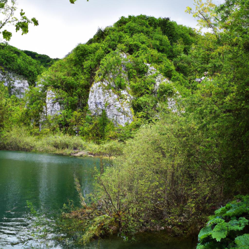 Explore the lush greenery surrounding Croatia Lake Plitvice