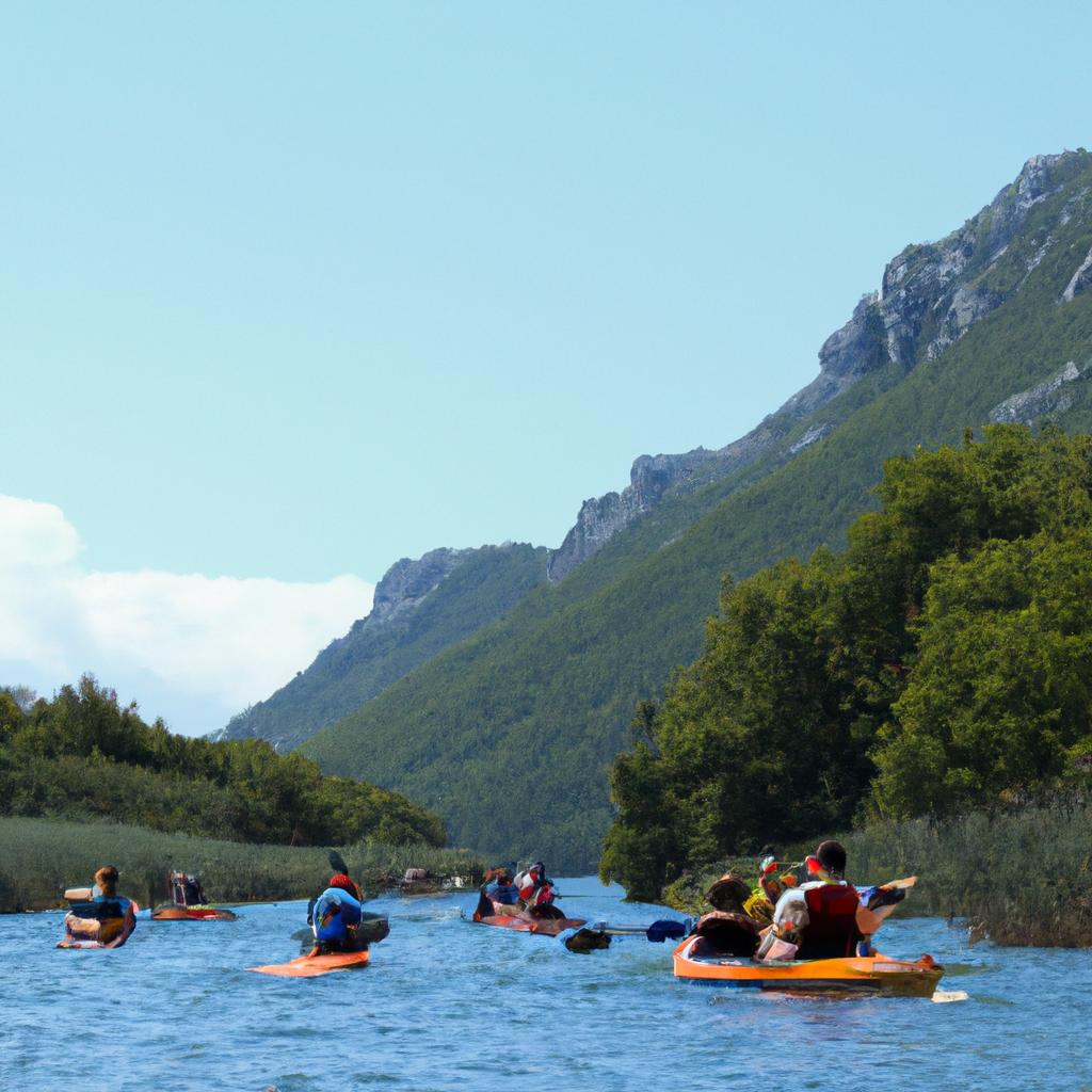 Experience the thrill of kayaking down Croatia's rivers with breathtaking views