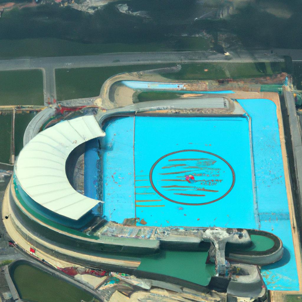Take in the breathtaking view of the world's largest swimming pool from above.