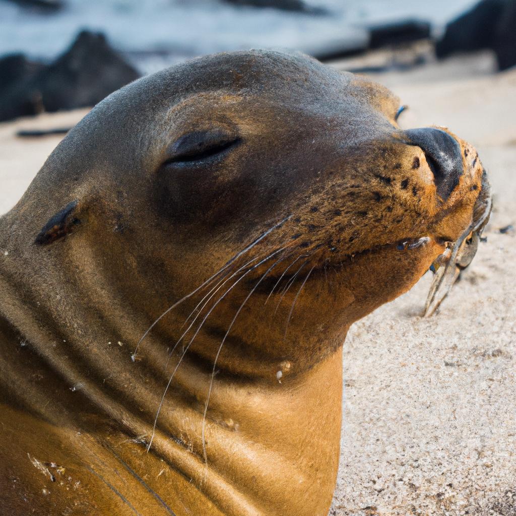 Sea lions are a common sight on Galapagos beaches, often sunbathing and playing in the sand
