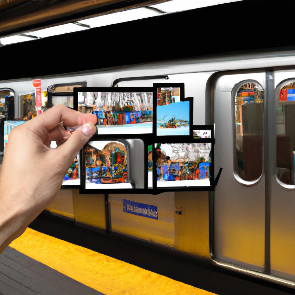 A person using the DALL·E image generator to create a Subway-themed artwork in China