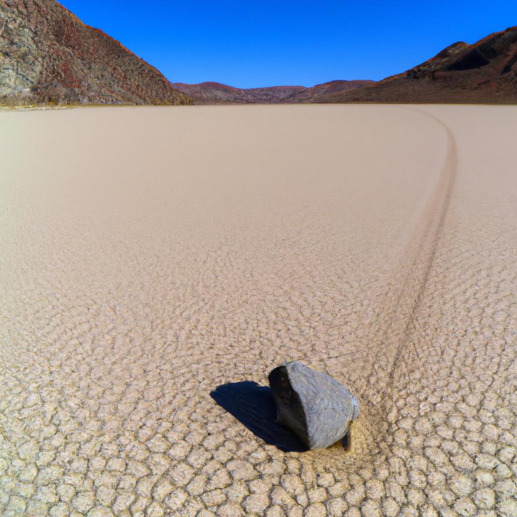 The Racetrack Playa in Death Valley National Park, a mysterious spot where rocks appear to move on their own.