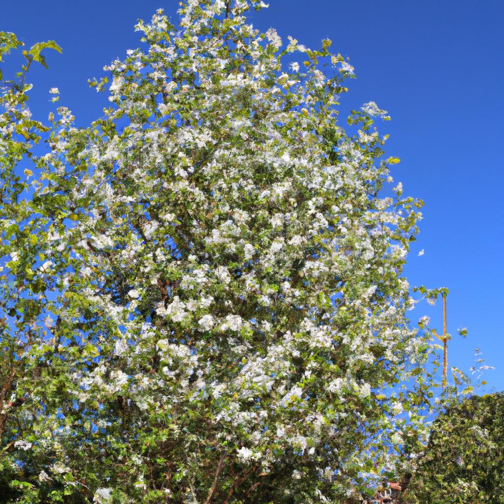 The delicate flowers of this garden tree create a romantic and peaceful atmosphere in any garden