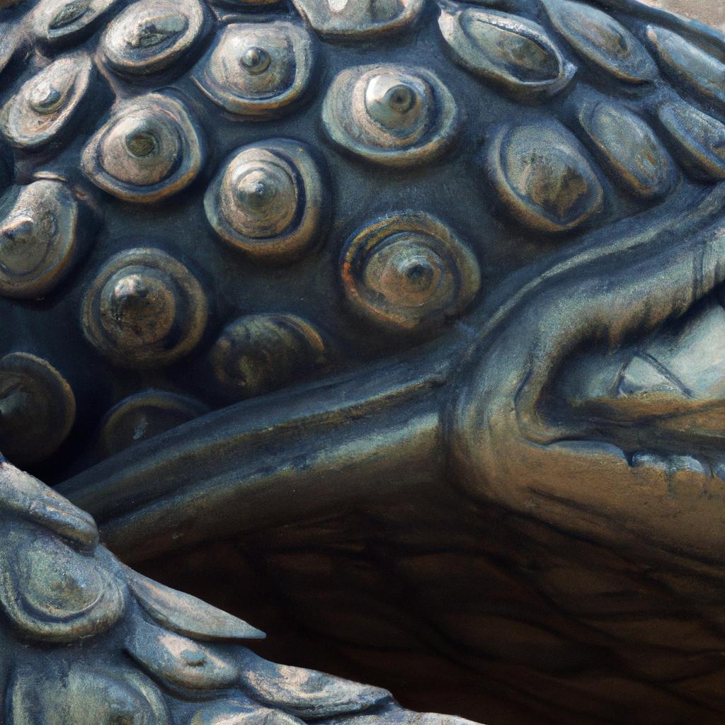 The intricate details on the Titanoboa sculpture make it look lifelike