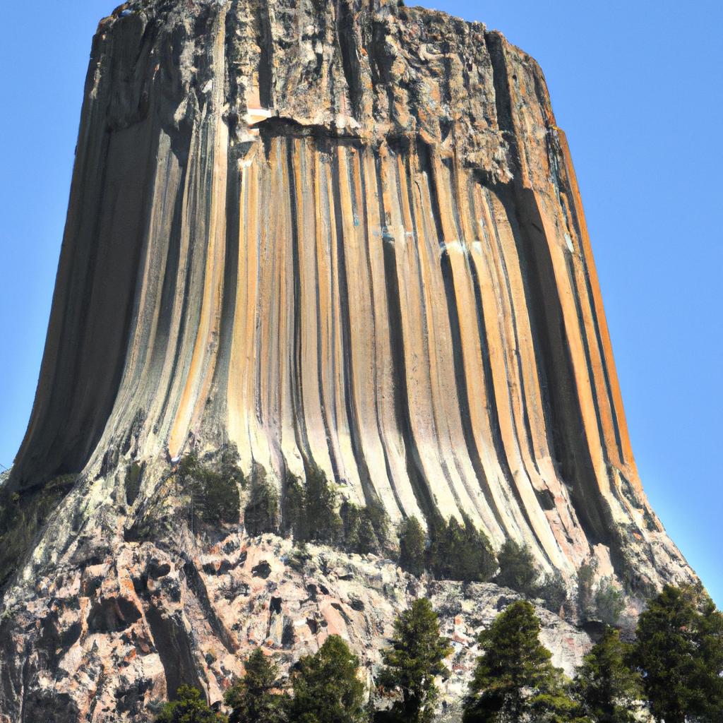 The Devils Tower, a natural wonder, is a popular destination for rock climbers and hikers.