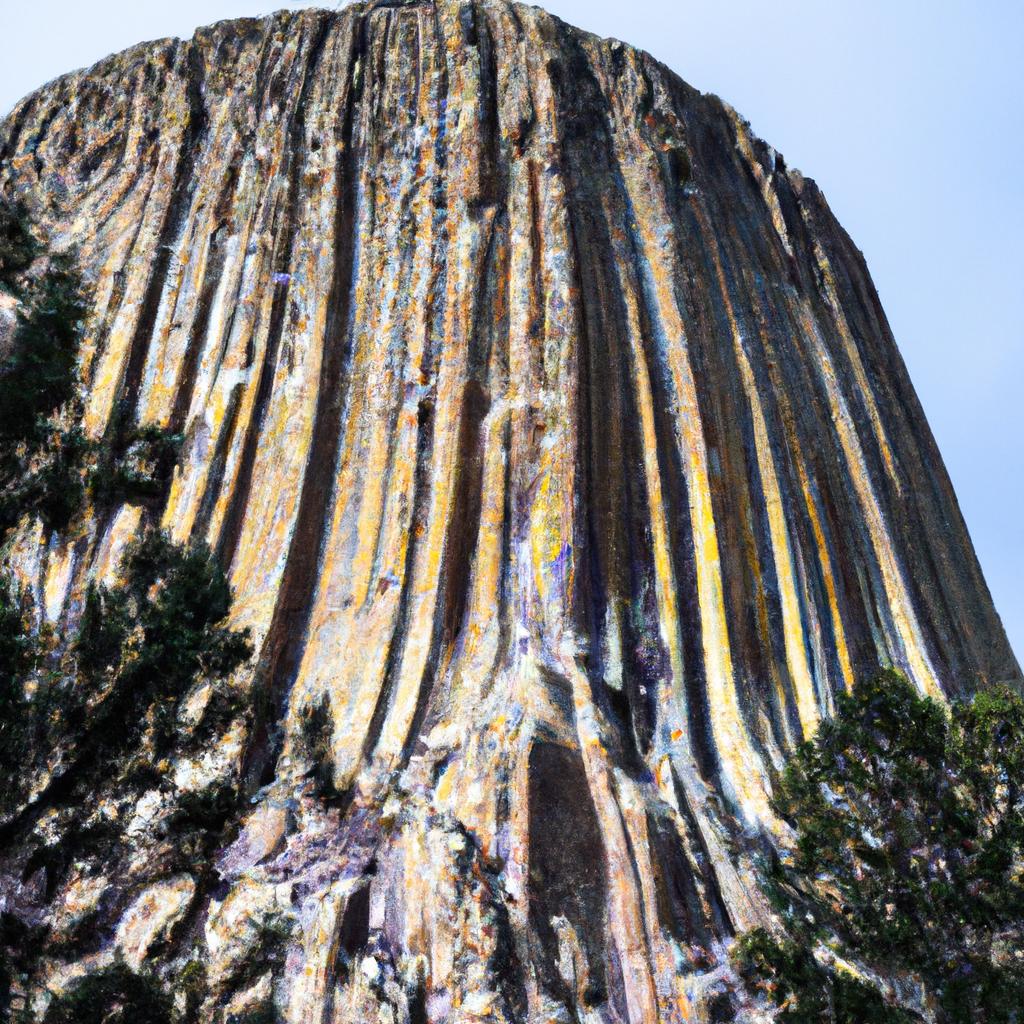 Up close and personal with the intricate details of Devils Tower Rock's surface