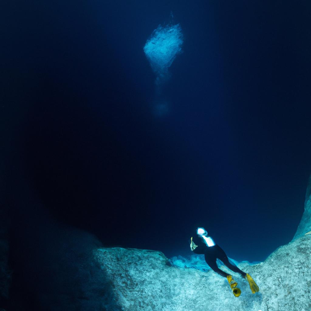 Diving into the Caribbean Blue Hole requires skill and experience, as it can be quite deep and challenging