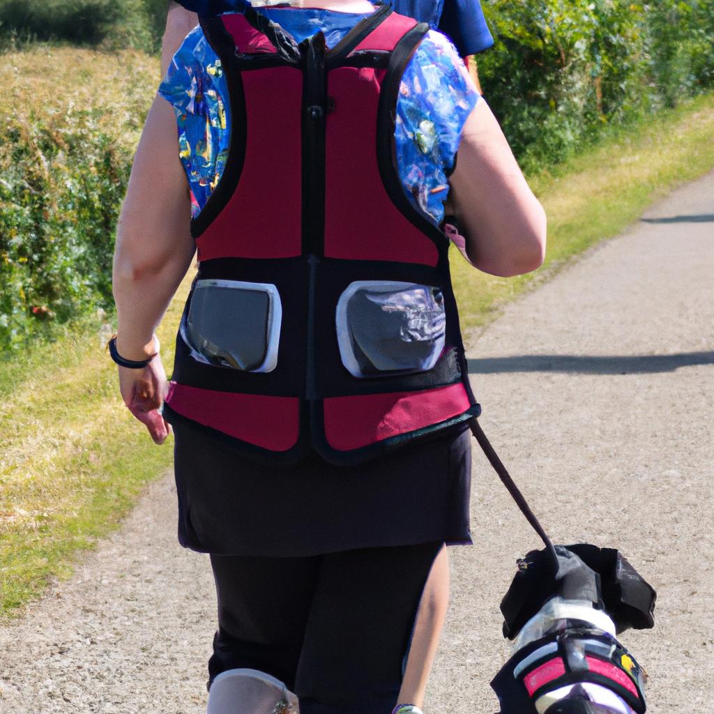 Cooling vests can help your pet stay comfortable while exercising during hot weather