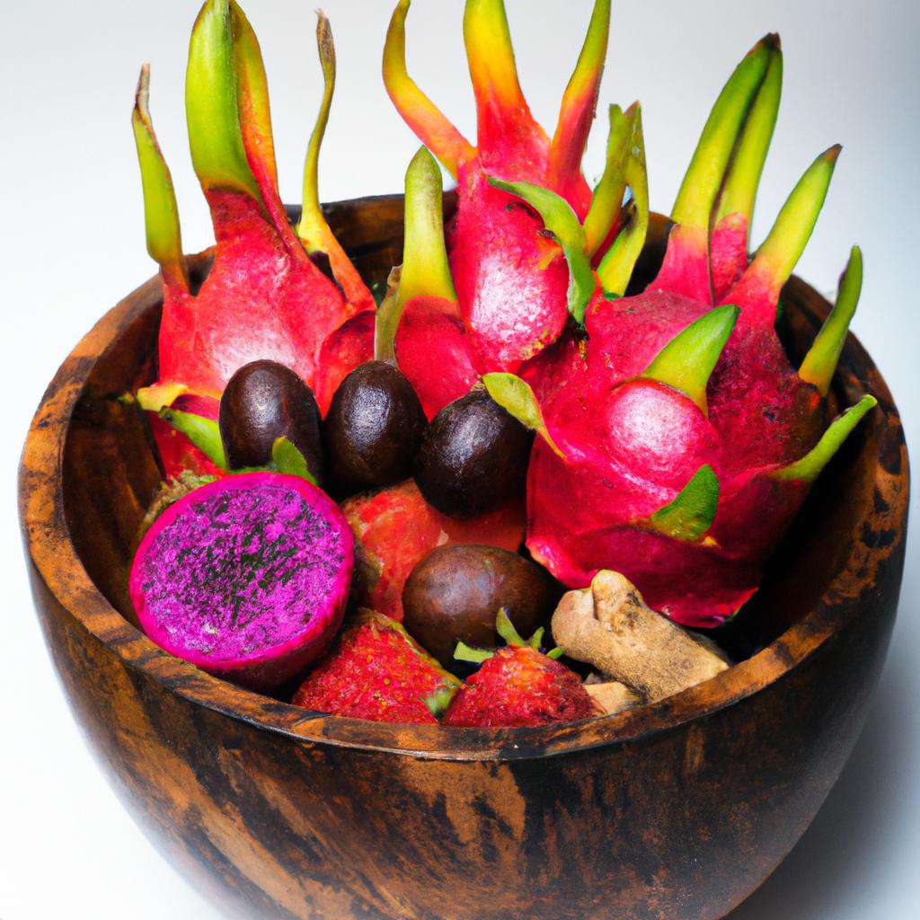 This dragon's blood wood bowl adds a rustic touch to any dining table.