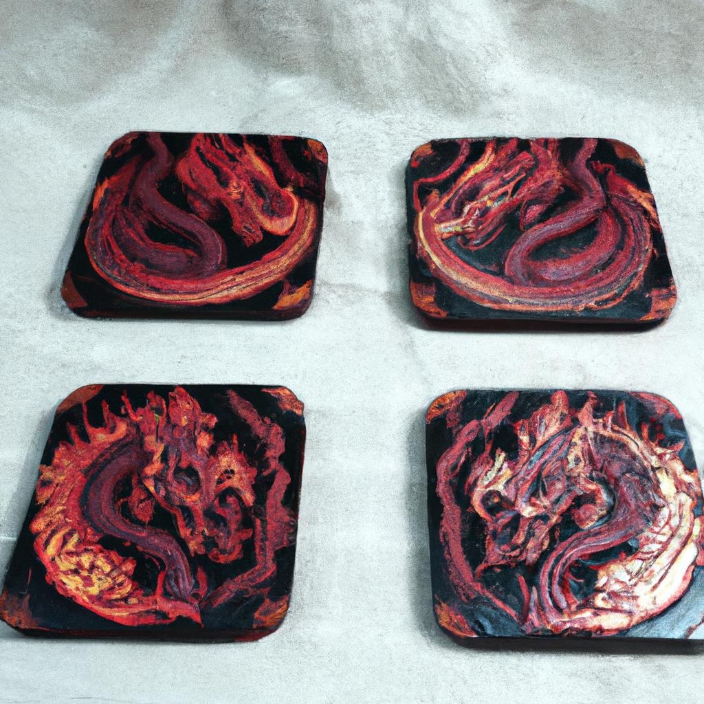 These dragon's blood wood coasters are perfect for protecting your tables while adding a touch of elegance.