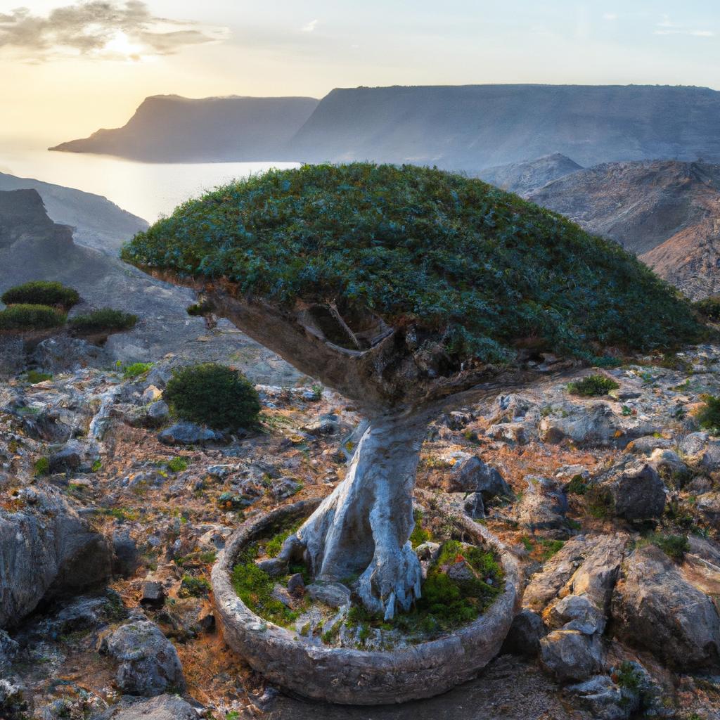 The dragon tree socotra is an important part of the Socotra ecosystem and provides habitat for many species of animals and plants.