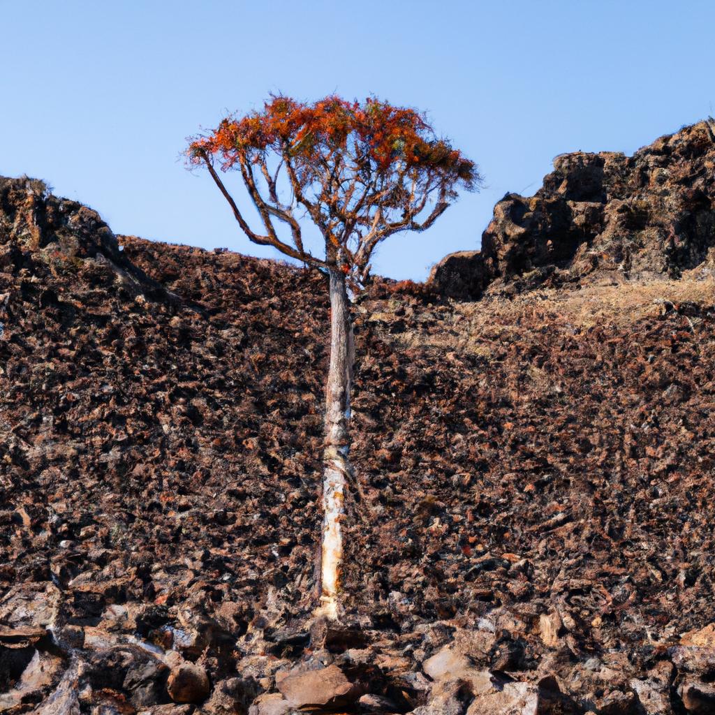 The resilience of the Dragons Blood Tree, thriving in harsh environments.