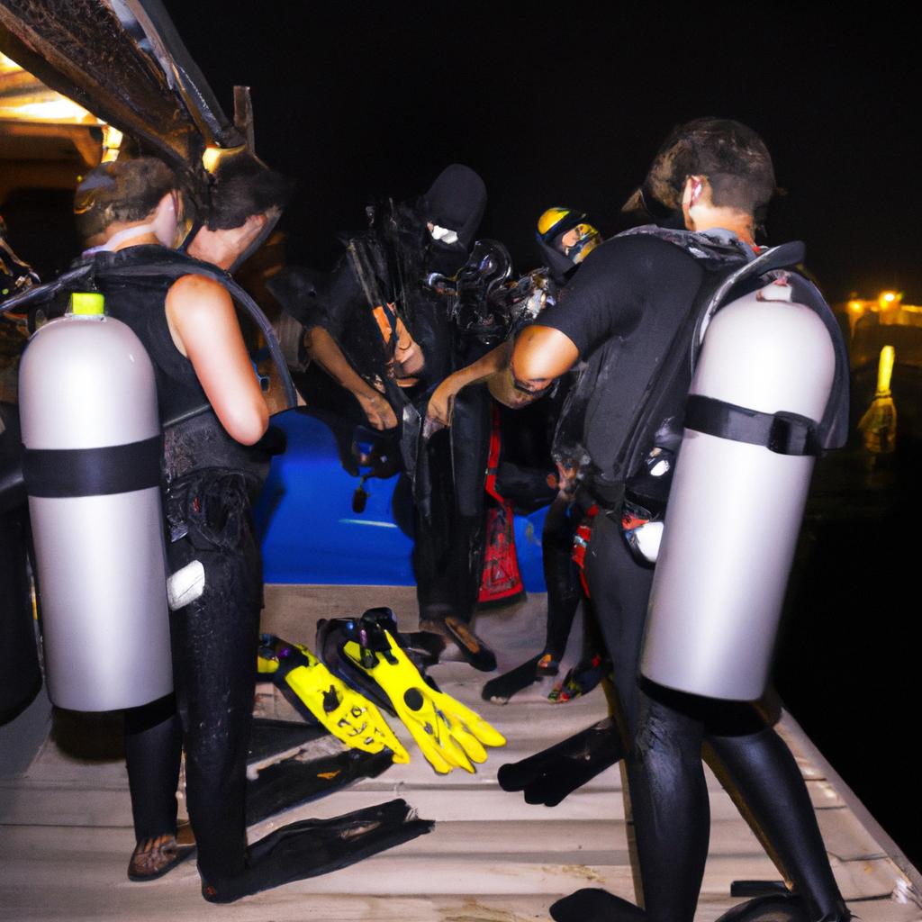 Night diving in Dubai