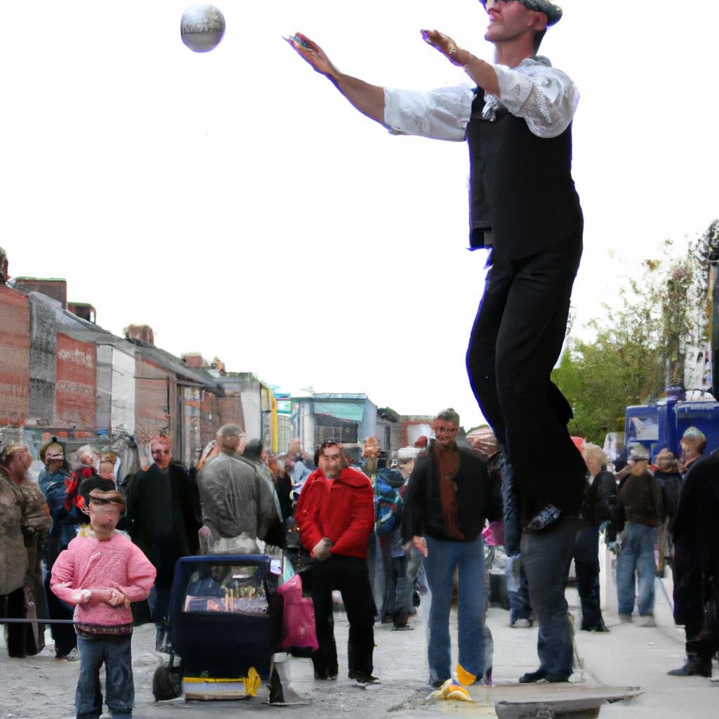 Dublin's vibrant street performers add to the city's lively atmosphere