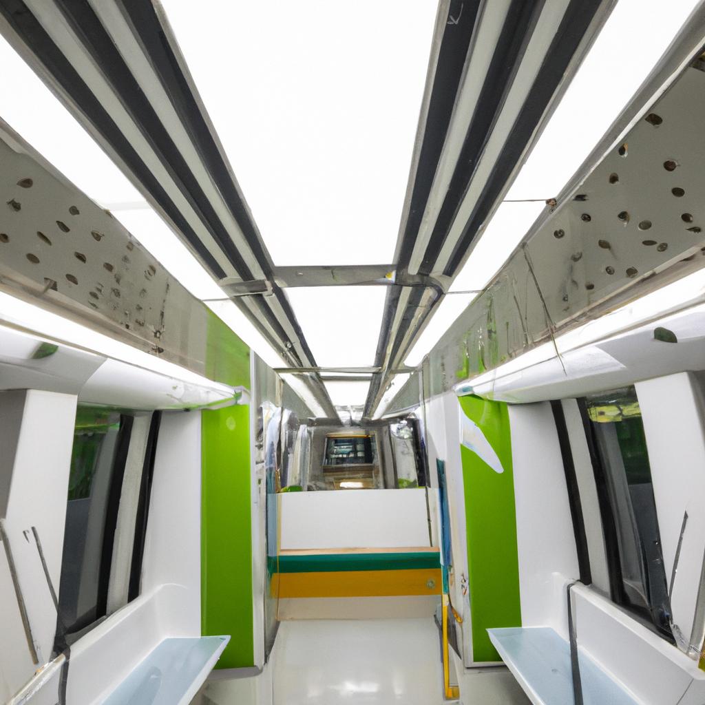 Solar panels and other green initiatives implemented in a Chinese subway system to reduce carbon footprint and promote sustainability