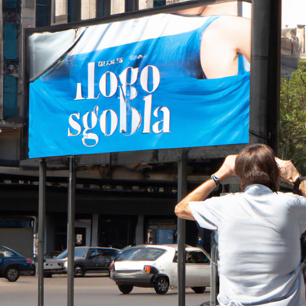 Photographer capturing an outdoor billboard for an El Ojo Argentina campaign