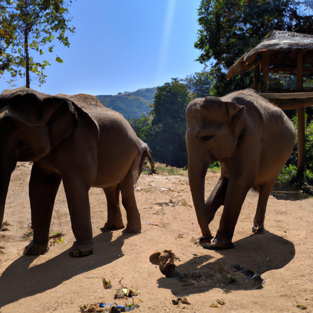 Visitors can spend a day with these gentle giants in Chiang Mai's elephant sanctuaries