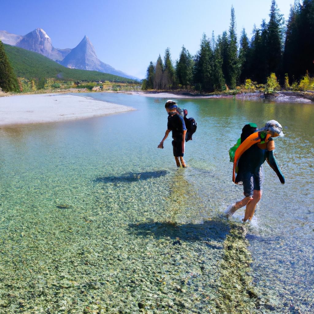 Hiking trails wind alongside the river, offering stunning views of the surrounding desert scenery.