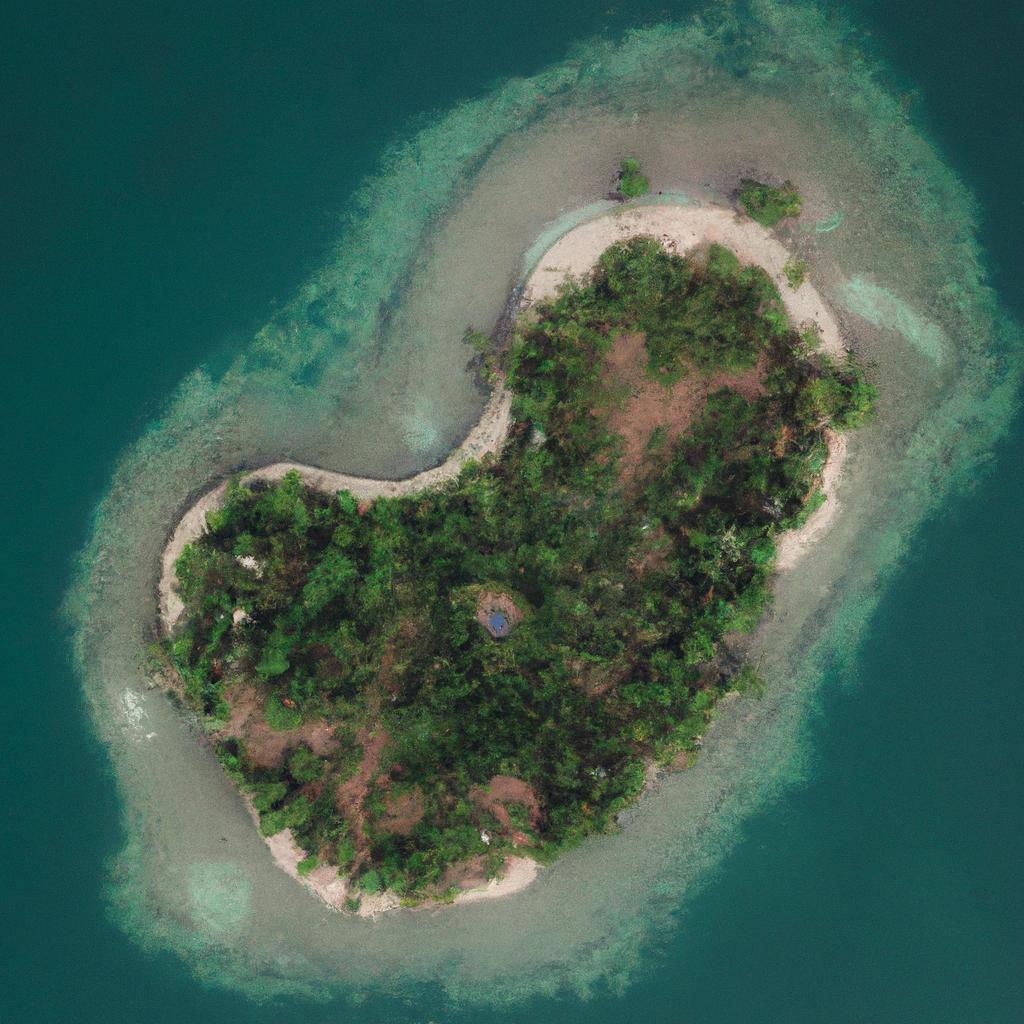 A devastated landscape caused by the environmental impacts of moving islands