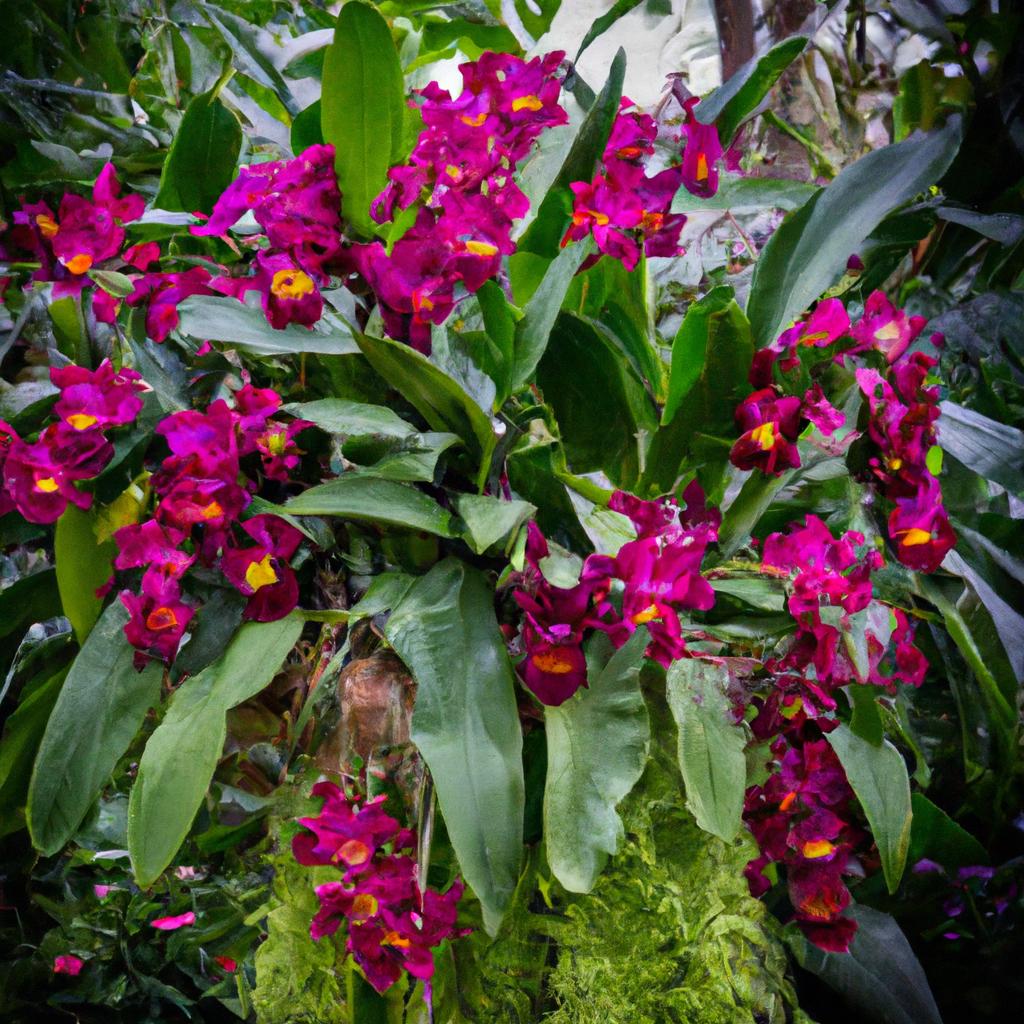 Admiring the intricate beauty of the botanical garden's exotic orchids
