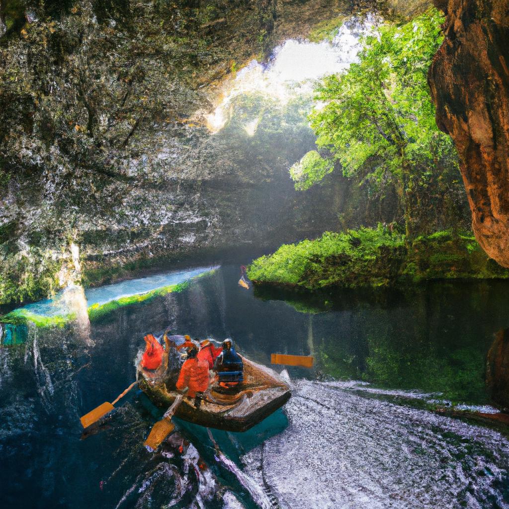 The unique geological features of Lake Melissani offer a fascinating sightseeing experience
