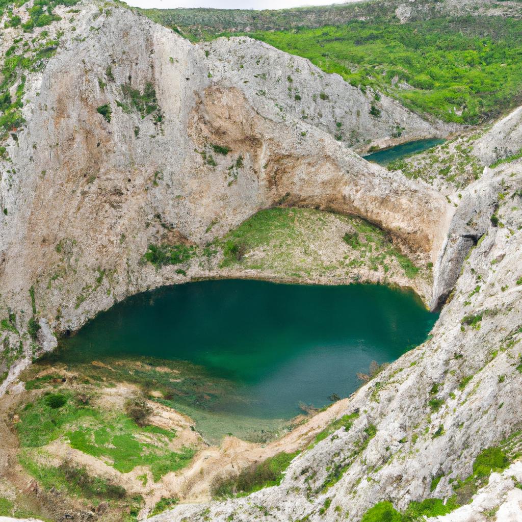 Hiking around the Eye of Croatia offers stunning views and a thrilling experience.