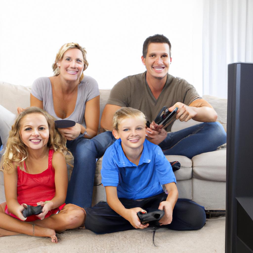 Bond with your family over a friendly game of sports video games on the big screen