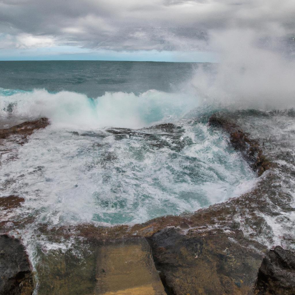 The Figure 8 Pools can be dangerous during high tide and rough weather conditions. Visitors are advised to check the tide times and weather forecast before visiting.