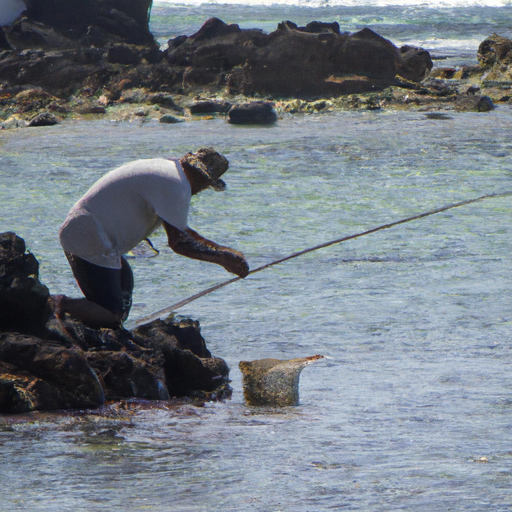 A local fisherman casting his net in the southernmost inhabited island