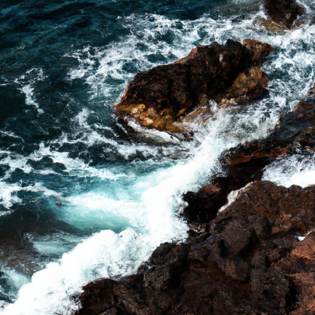 The rocky shore of the forbidden island is a treacherous place, with sharp rocks and strong currents that make it almost impossible to land.