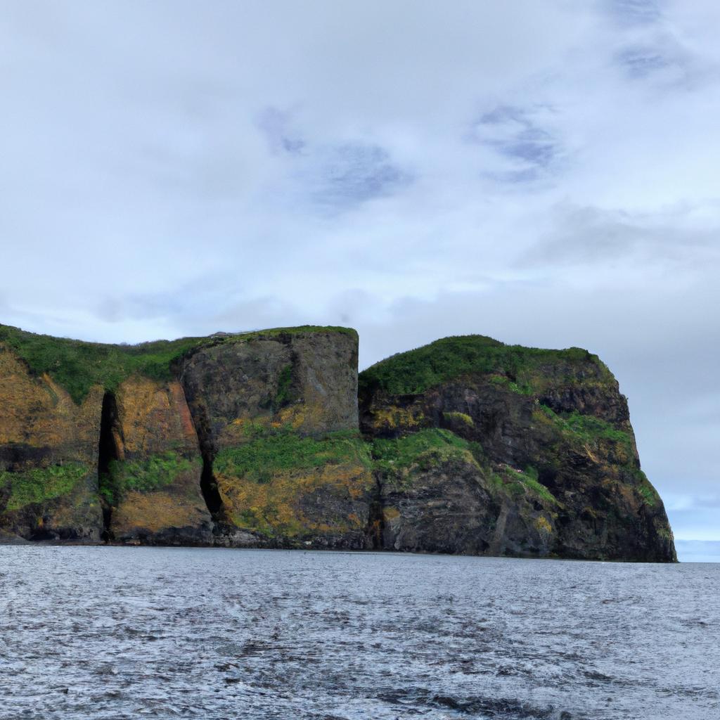 The cliffs of the forbidden isle are a natural wonder.