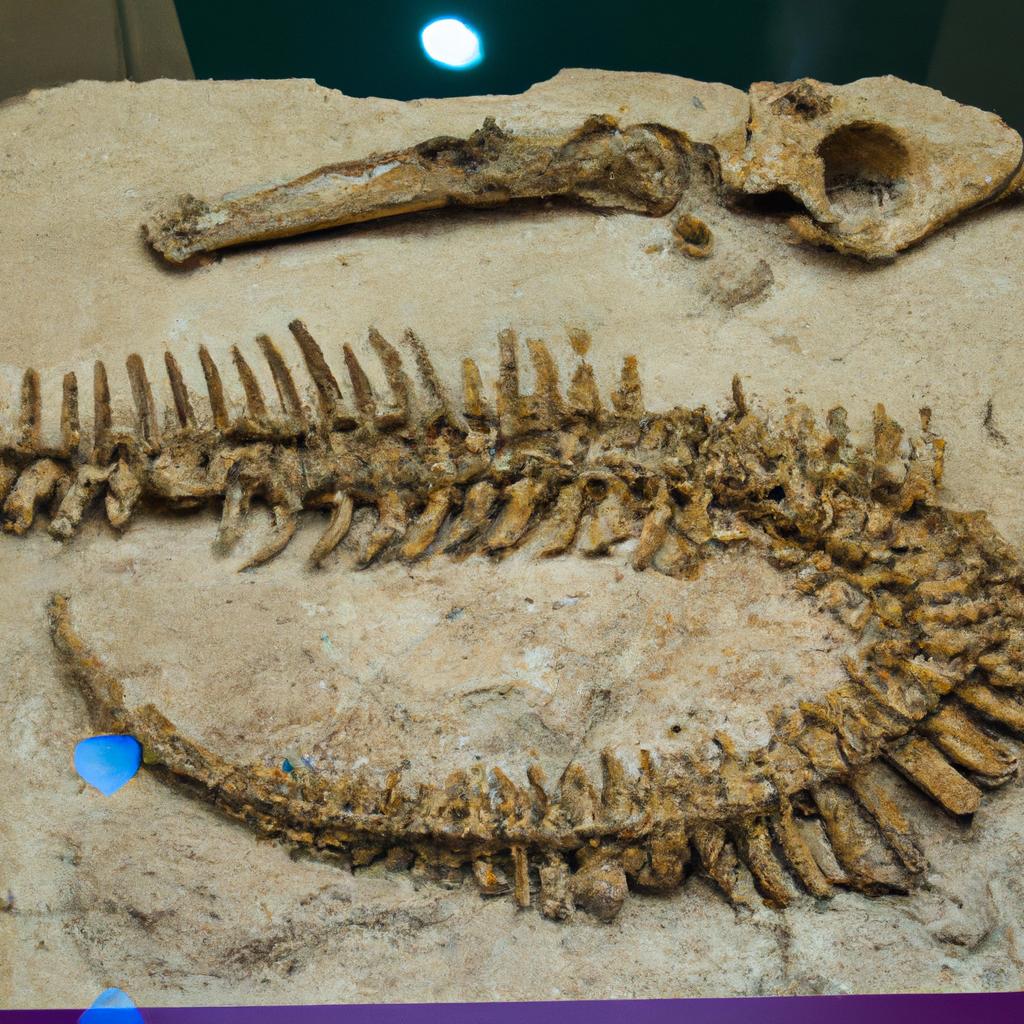 A perfectly preserved fossil of a serpent skeleton dating back millions of years