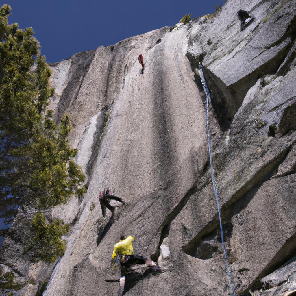 Rock climbing in Yosemite National Park is a thrilling adventure