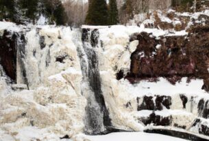 Frozen Waterfalls In Minnesota