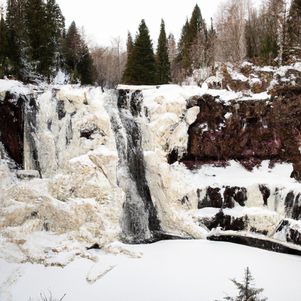 Frozen Waterfalls In Minnesota