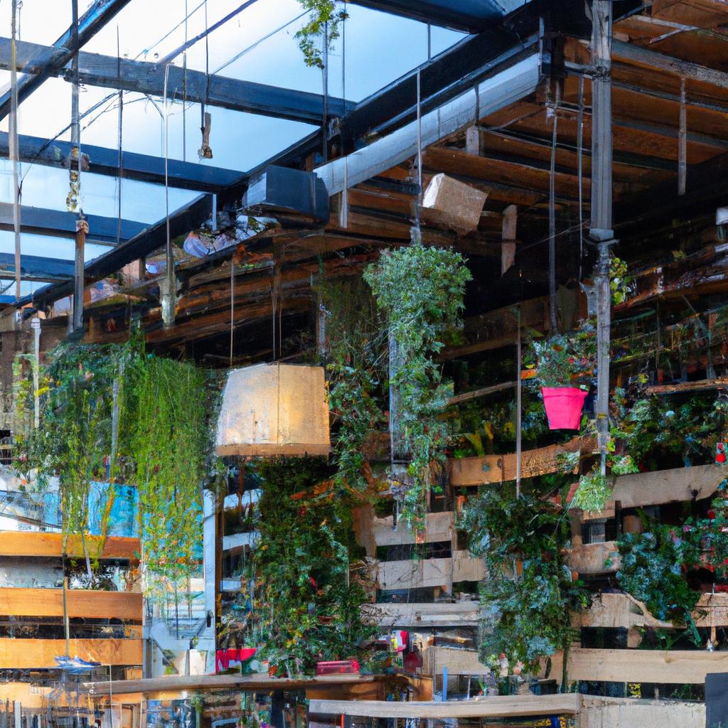 Step into our garden cafe and feel the warmth of our rustic wooden interior and lush hanging plants.