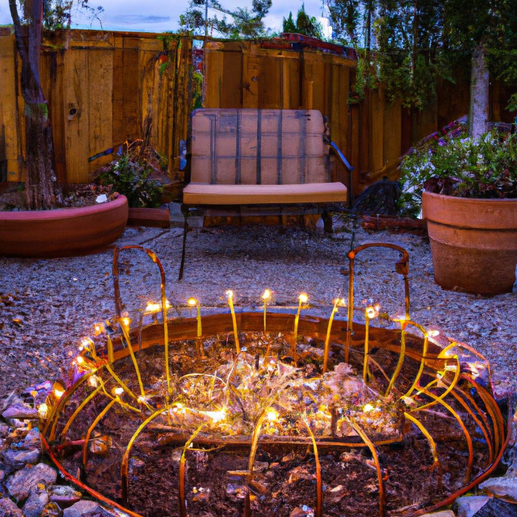 A cozy and inviting gathering spot for friends and family to enjoy the outdoors.