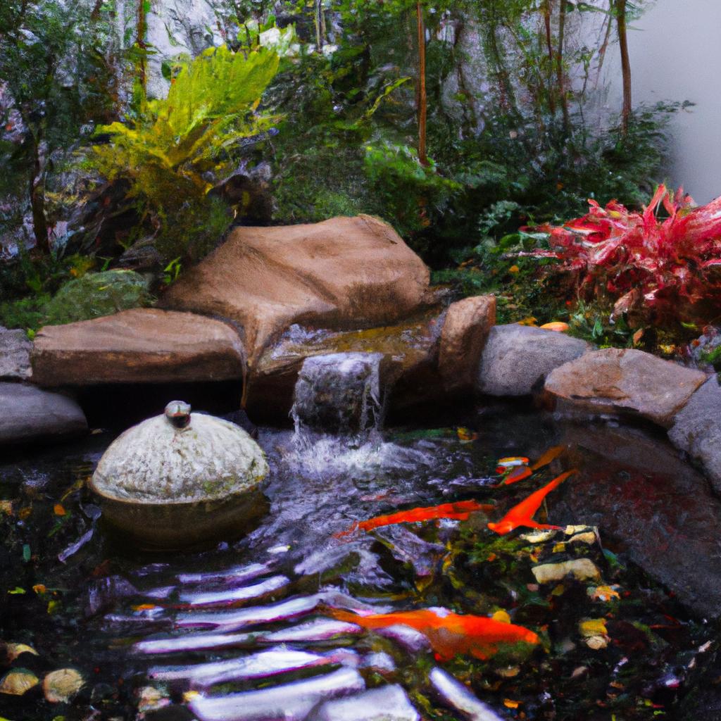 The peaceful serenity of a garden oasis