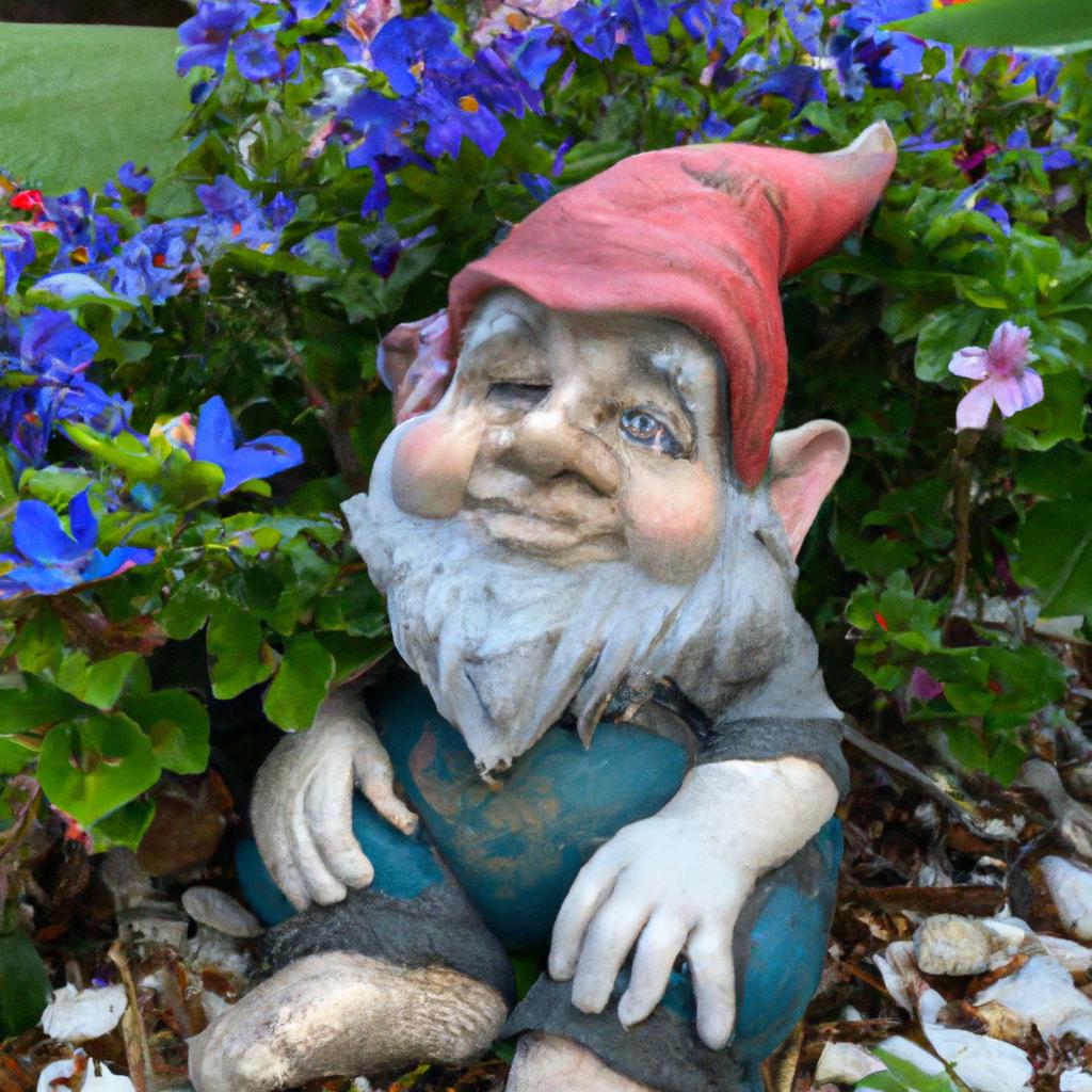 Add some character to a garden with a garden gnome statue.